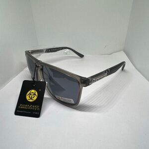 Gray Biohazard UV400 Square Sunglasses – Maximum UV Protection – NWT